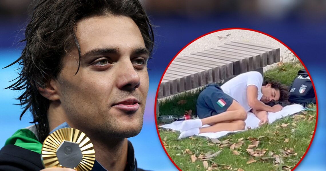 Italian Swimmer Thomas Ceccon Spotted Sleeping Outside, Blasted Olympic Village