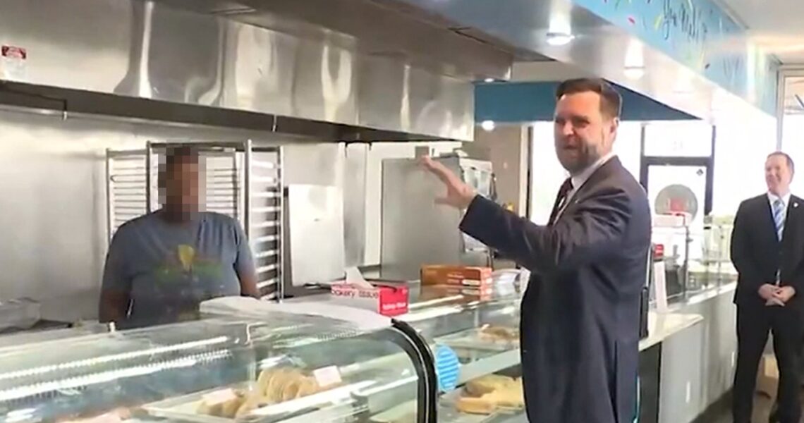 J.D. Vance Has Awkward Conversation With Donut Store Employee