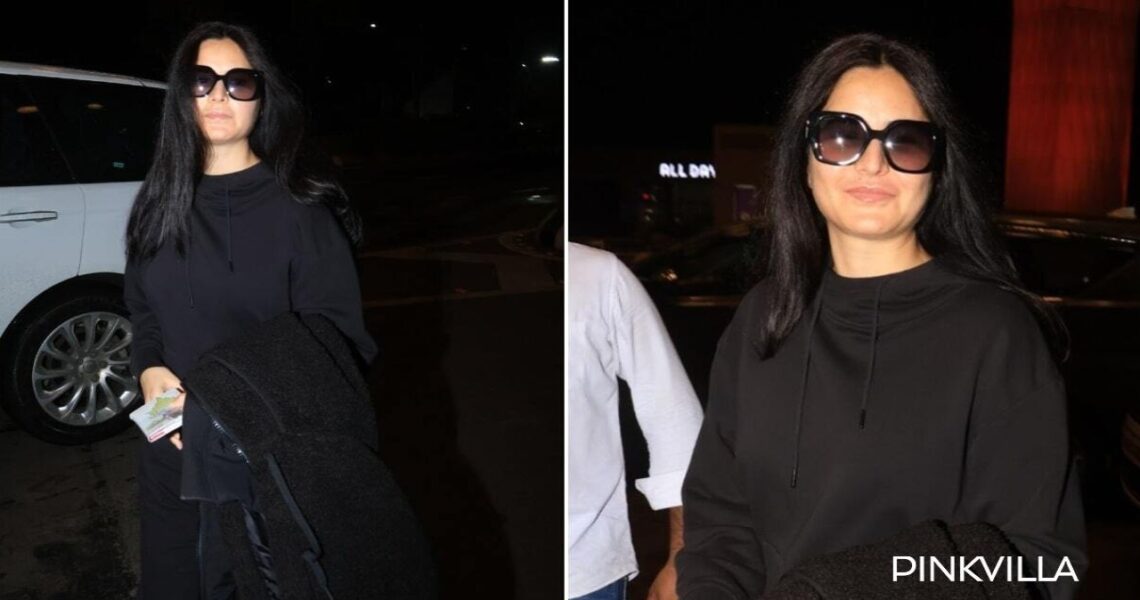 Katrina Kaif stuns in all-black look at airport; eagle-eyed fan says ‘That’s Vicky’s hoodie’