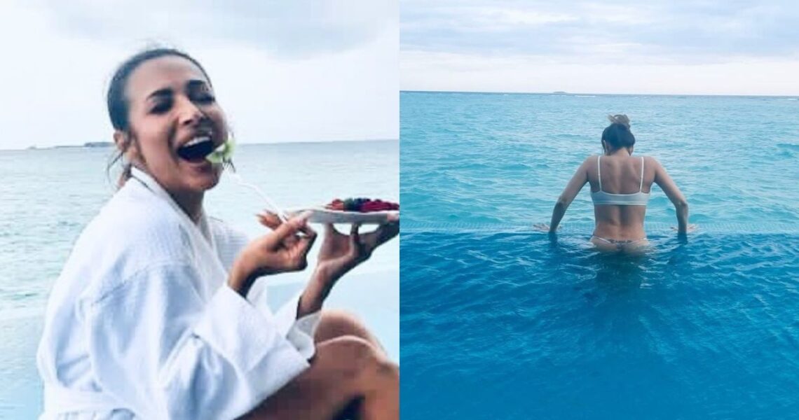 Malaika Arora is setting the ‘salty n blue’ water on fire as she drops PIC in white bikini; Ananya Panday, Huma Qureshi react