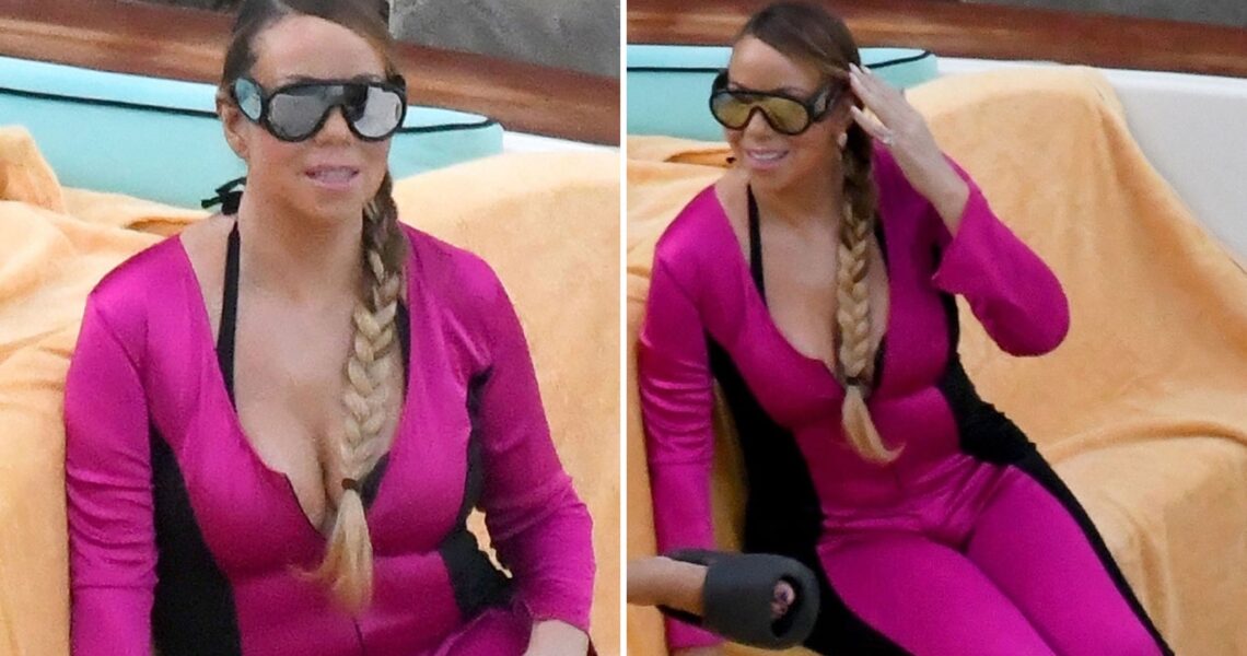 Mariah Carey Rocks Pink Swimsuit, Hangs with Kids Off Amalfi Coast