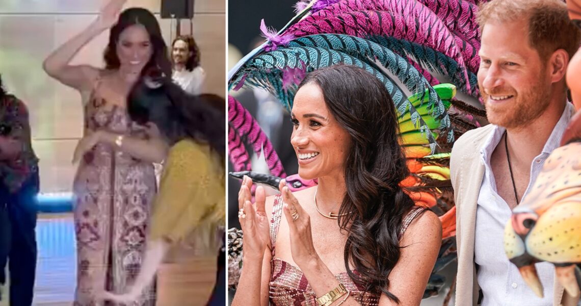 Meghan Markle Dancing in Colombia, Prince Harry on Sidelines