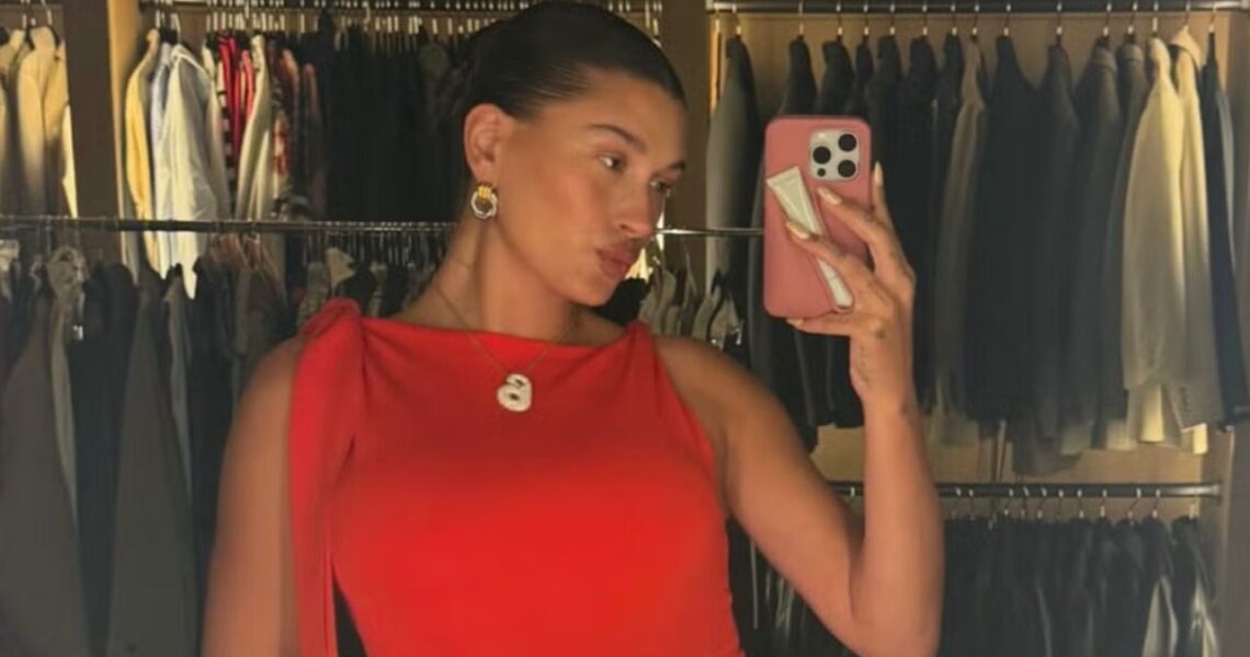 Mom-To-Be Hailey Bieber Flaunts Baby Bump In New PIC Wearing Chic Red Dress; See Here