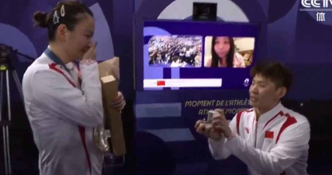 Olympic Medalist Proposes to Teammate On Live TV