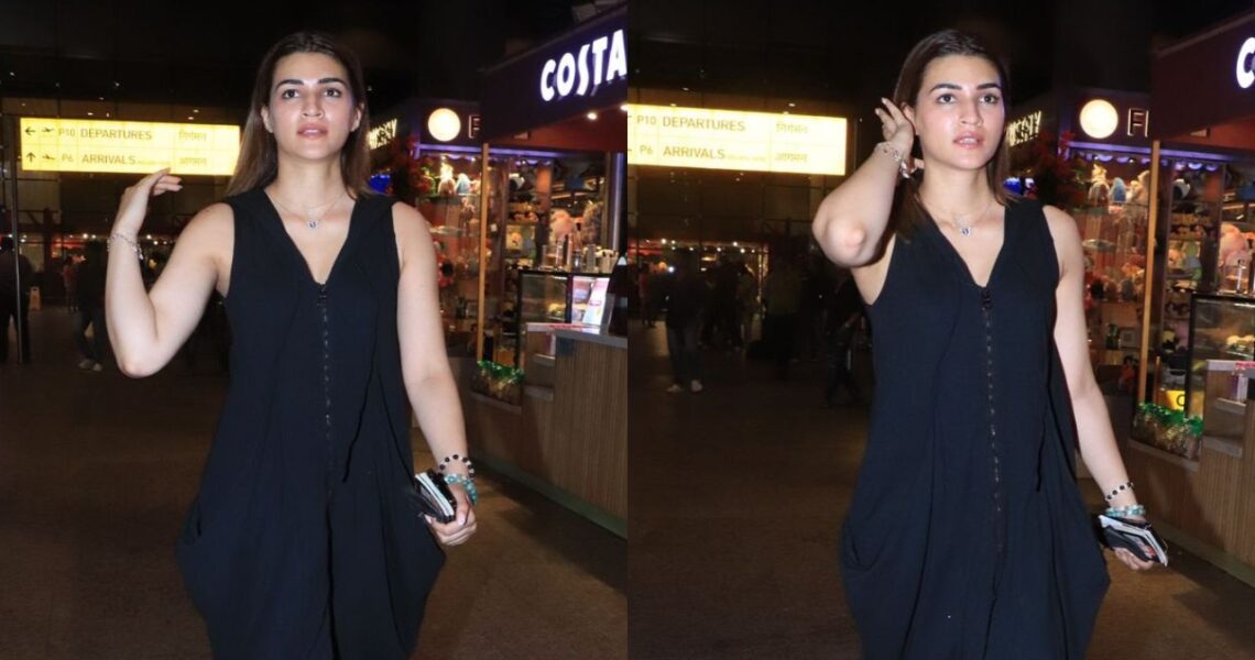 PICS: Kriti Sanon casts her magic spell in black dress as she returns from Greece after vacay with rumored BF Kabir Bahia