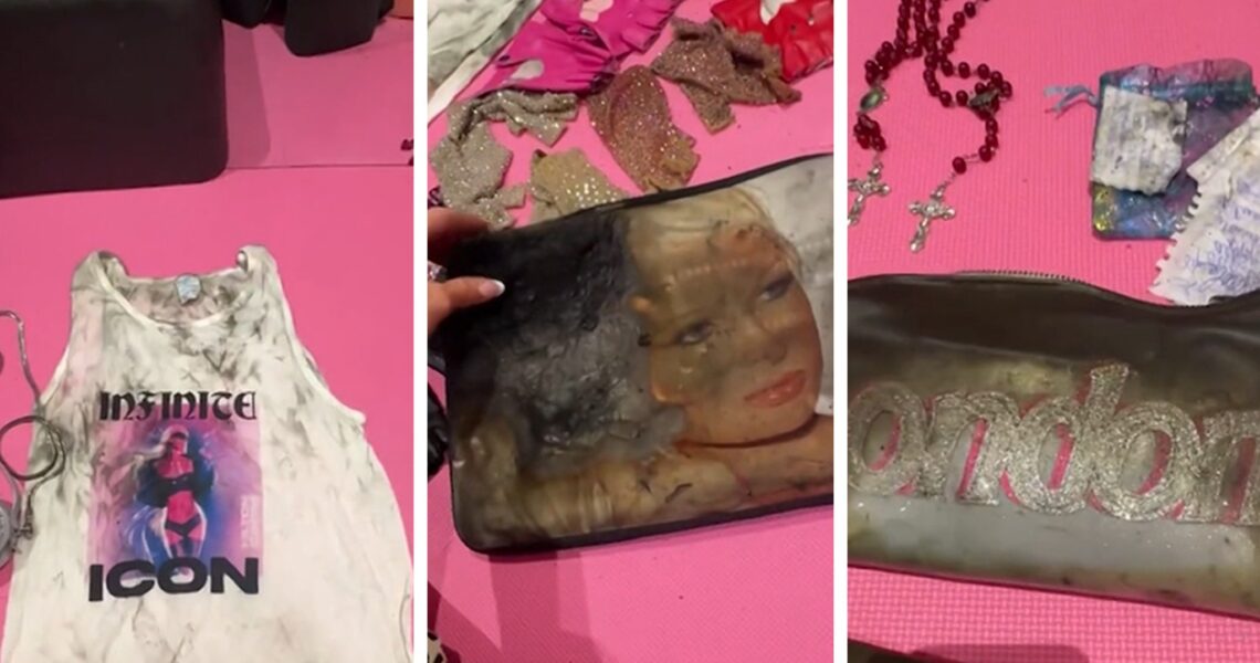 Paris Hilton Documents Charred Personal Items After Trailer Fire