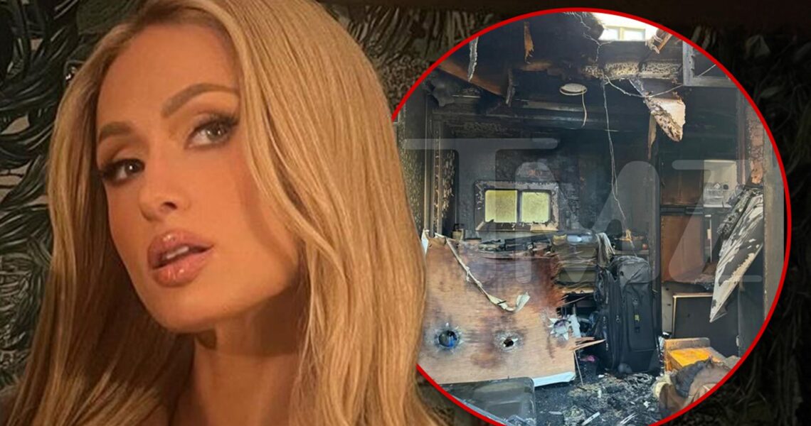 Paris Hilton’s Trailer Catches Fire On Set Of New Music Video