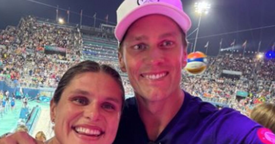 Rugby’s Ilona Maher Takes Selfie With Tom Brady At Beach Volleyball Match