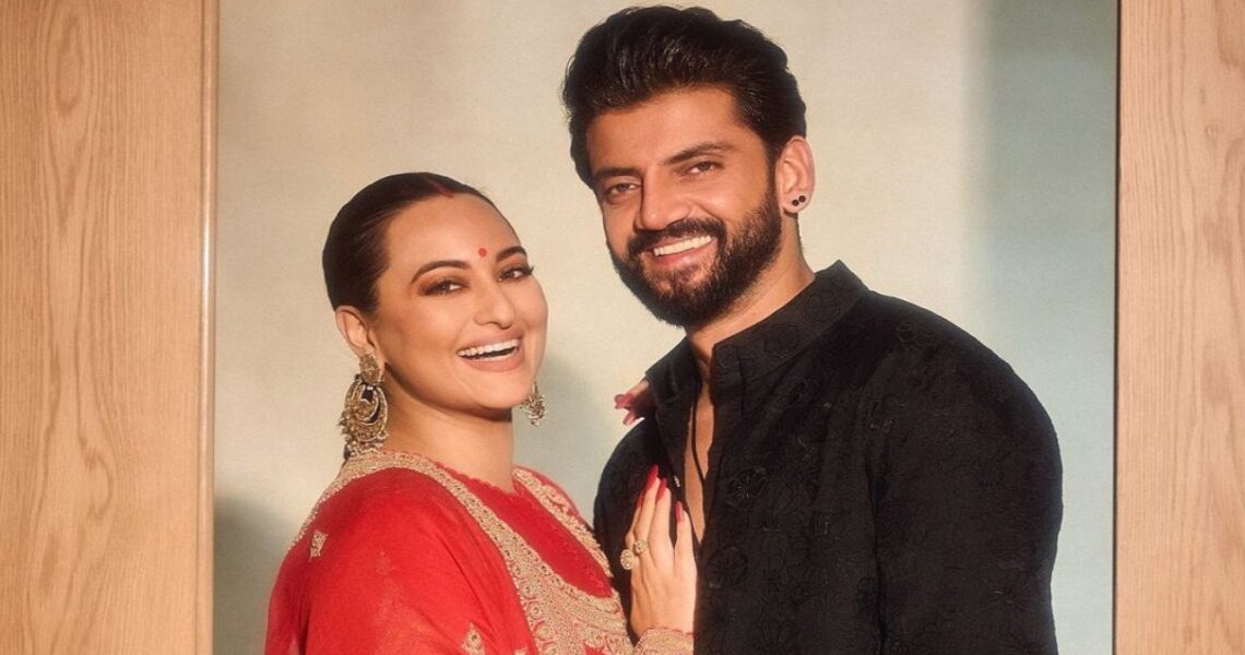 Sonakshi Sinha kisses Zaheer Iqbal as they celebrate two-month anniversary in US, pens goofy note: ‘Only a lifetime more of you annoying me’