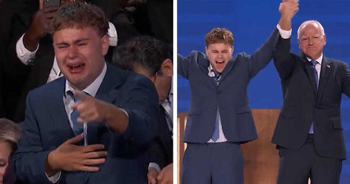 Tim Walz’s Proud Son Cries During Dad’s Speech at DNC