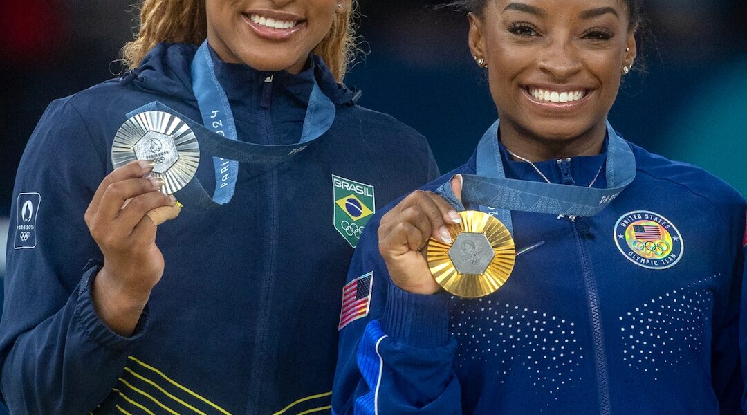 Why Simone Biles Was “Stressing” Competing Against Rebeca Andrade