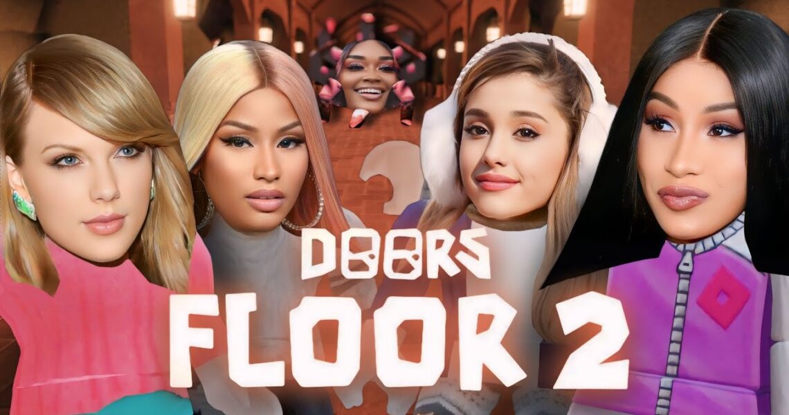 Celebrities Playing ROBLOX | DOORS FLOOR 2