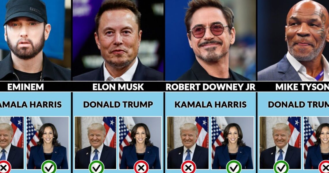 Celebrities Who Support Kamala Harris or Donald Trump