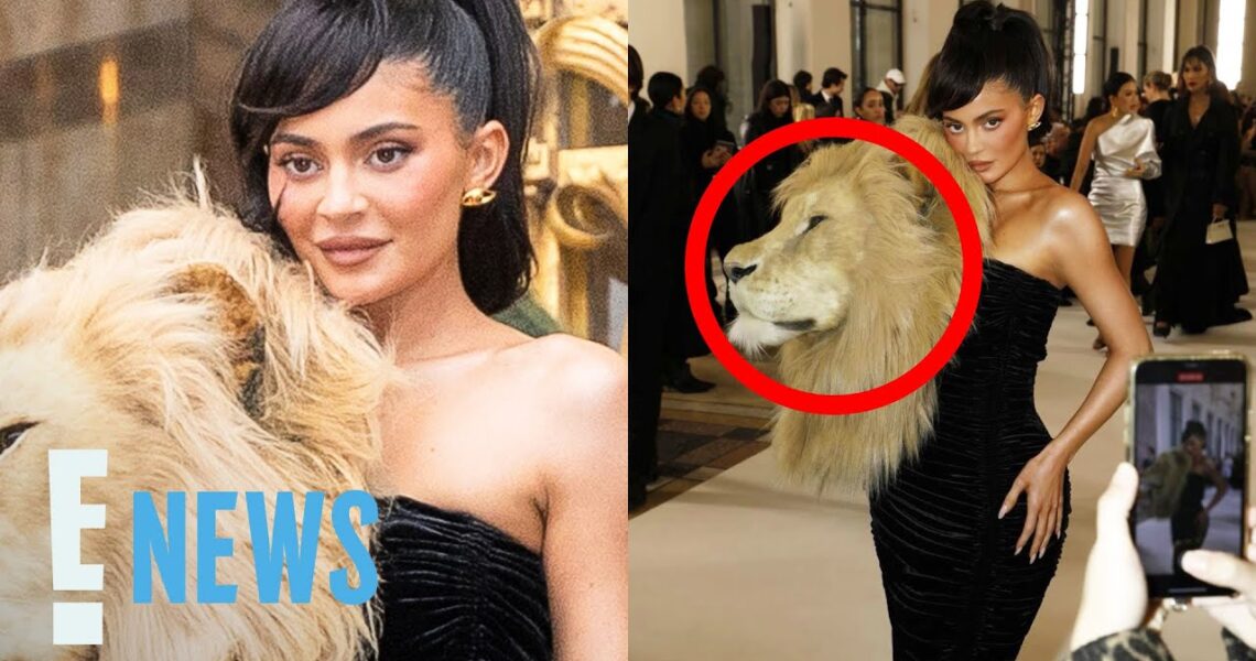 Kylie Jenner Wears Lion Head at Paris Fashion Week | E! News