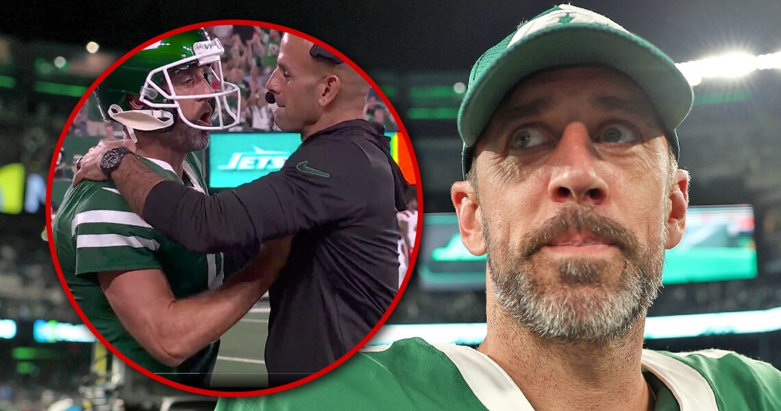 Aaron Rodgers Explains Tense Sideline Encounter With Jets Coach Robert Saleh