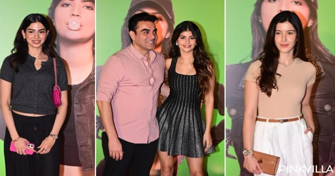 Binny And Family Screening: Khushi and Shanaya Kapoor come to support B-town pal Anjini Dhawan ahead of her debut; Arbaaz Khan, David Dhawan and more join