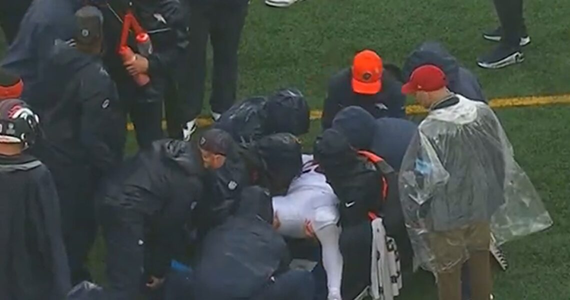 Denver Broncos’ Tyler Badie Collapses On Sideline During Jets Game