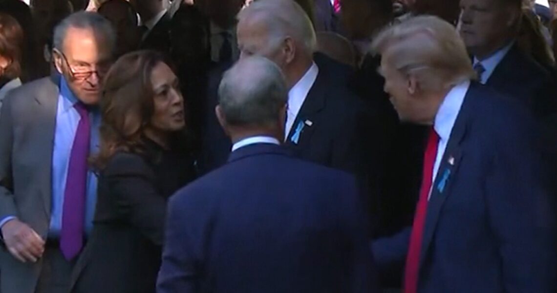 Donald Trump & Kamala Harris Shake Hands at 9/11 Ceremony After Heated Debate