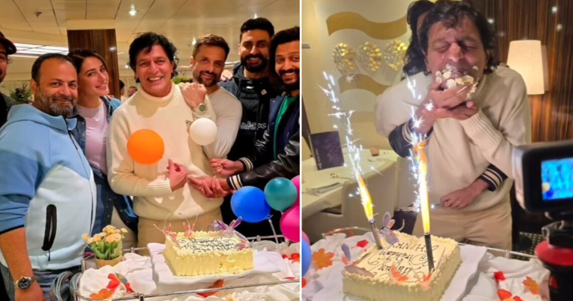 Housefull 5: Chunky Panday’s birthday celebrations ft Abhishek Bachchan, Fardeen Khan, Riteish Deshmukh and more look like a riot; WATCH