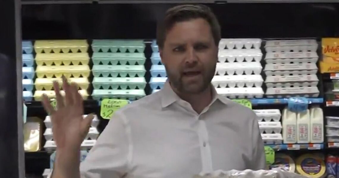 J.D. Vance Accused of ‘Lying’ About Egg Costs During Grocery Store Visit