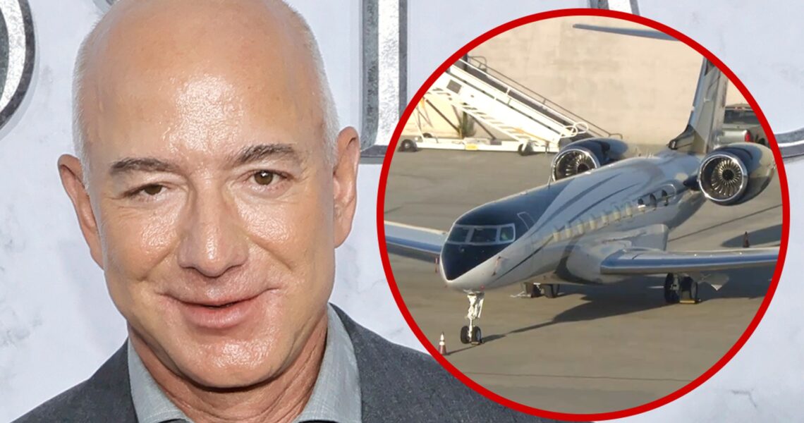 Jeff Bezos’ New $80 Million Private Jet Spotted at Airport in Los Angeles