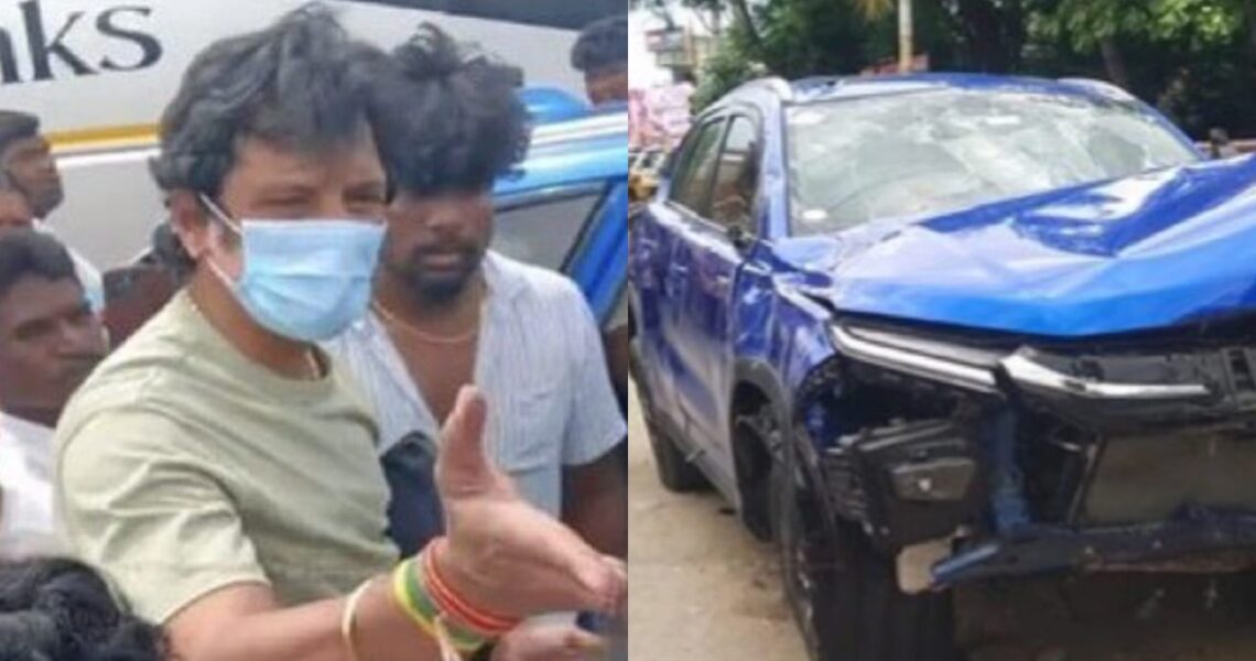 Jiiva’s car overturns after hitting a divider; actor and wife Supriya escape with minor injuries