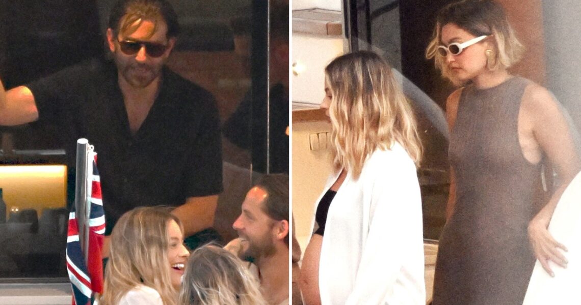 Margot Robbie’s Bare Baby Belly Out on Bradley Cooper, Gigi Hadid Double Date