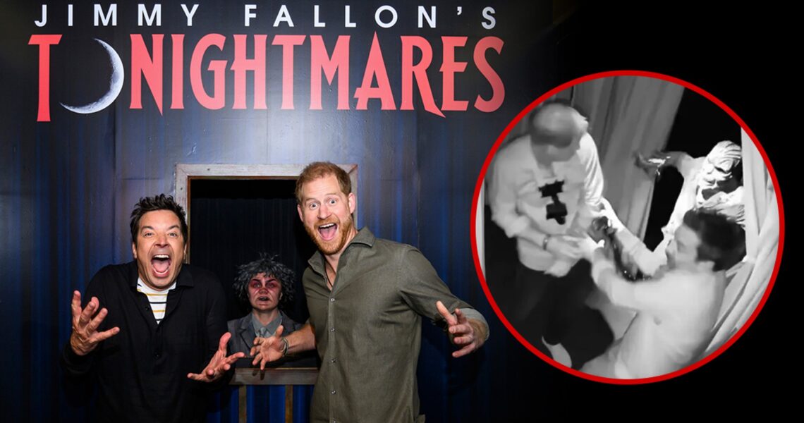 Prince Harry Can’t Stop Screaming Curses in Haunted Maze With Jimmy Fallon