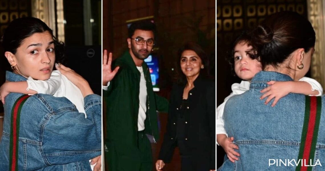 Ranbir Kapoor-Alia Bhatt’s daughter Raha cutely waves at paparazzi from airport, don’t miss her adorable interaction with dadi Neetu Kapoor as they jet off for vacation: WATCH