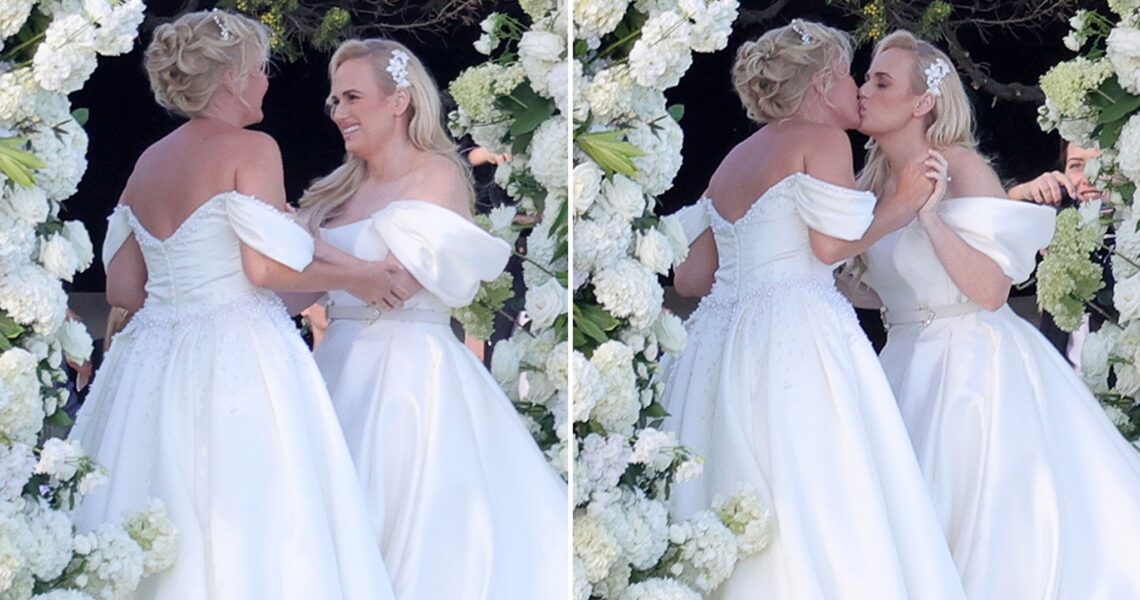 Rebel Wilson Locks Lips With Ramona Agruma During Private Italian Wedding