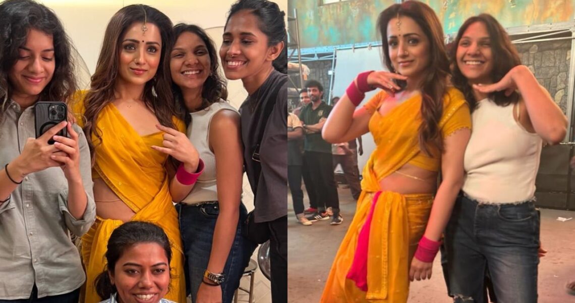 Trisha Krishnan wows in Matta song look as she drops BTS photos from the sets of Vijay starrer GOAT