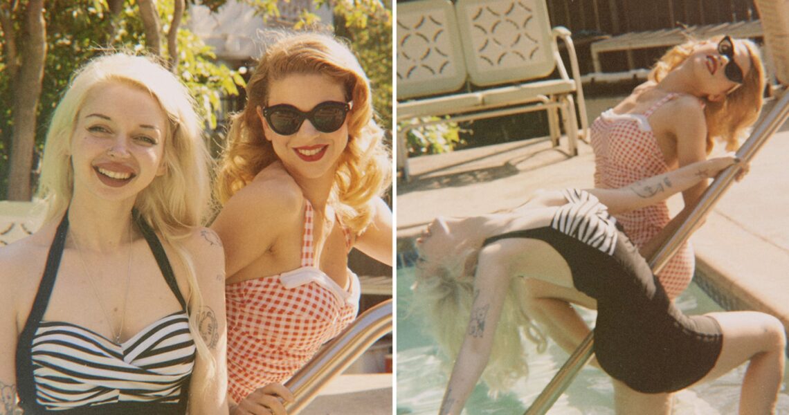 Viola Odette Harlow & Mila Molinari Go Demure Summer In Classic Swimsuits