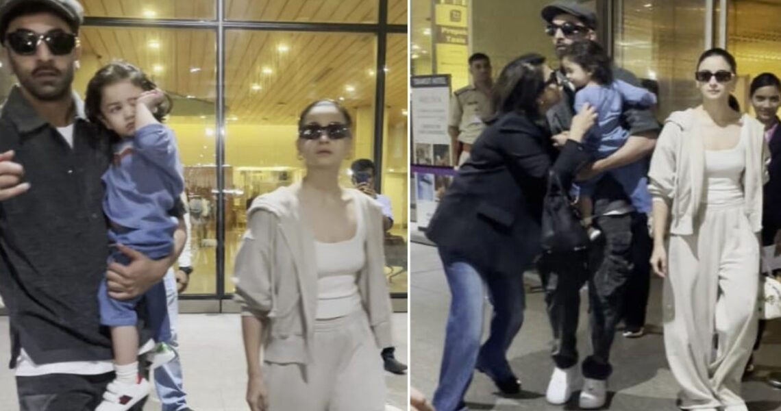 WATCH: Alia Bhatt returns to Mumbai with Ranbir Kapoor, Raha and Neetu; father-daughter’s bond yet again catches attention