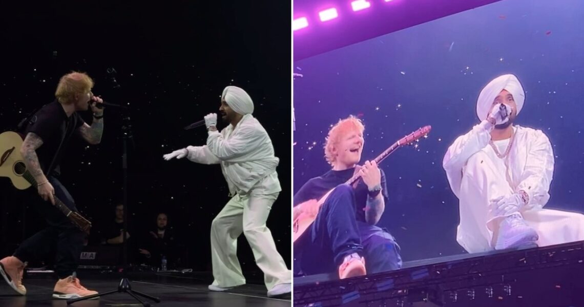 WATCH: Ed Sheeran ‘returns favor’ to Diljit Dosanjh at his concert in Birmingham; their Shape of You x Naina is mashup we didn’t know we needed