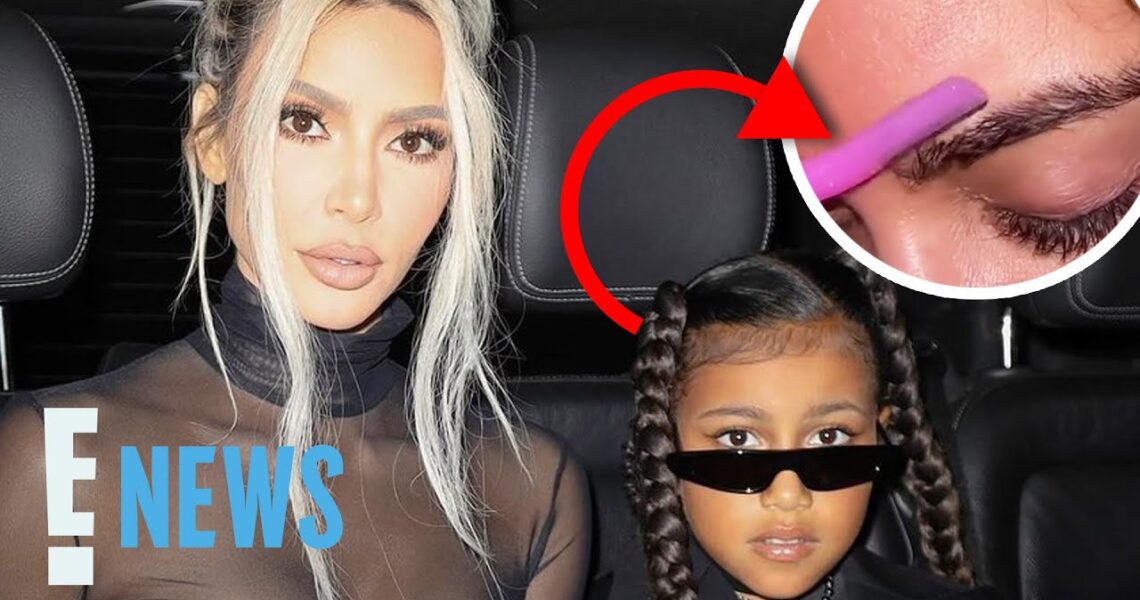 North West PRANKS Kim Kardashian by Pretending to Shave Her Brows | E! News