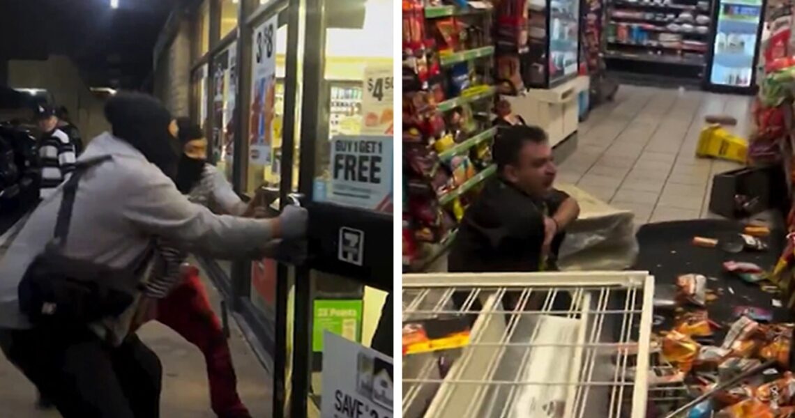 7-Eleven Clerk Fights Back Against Mob in Video of Takeover Robbery