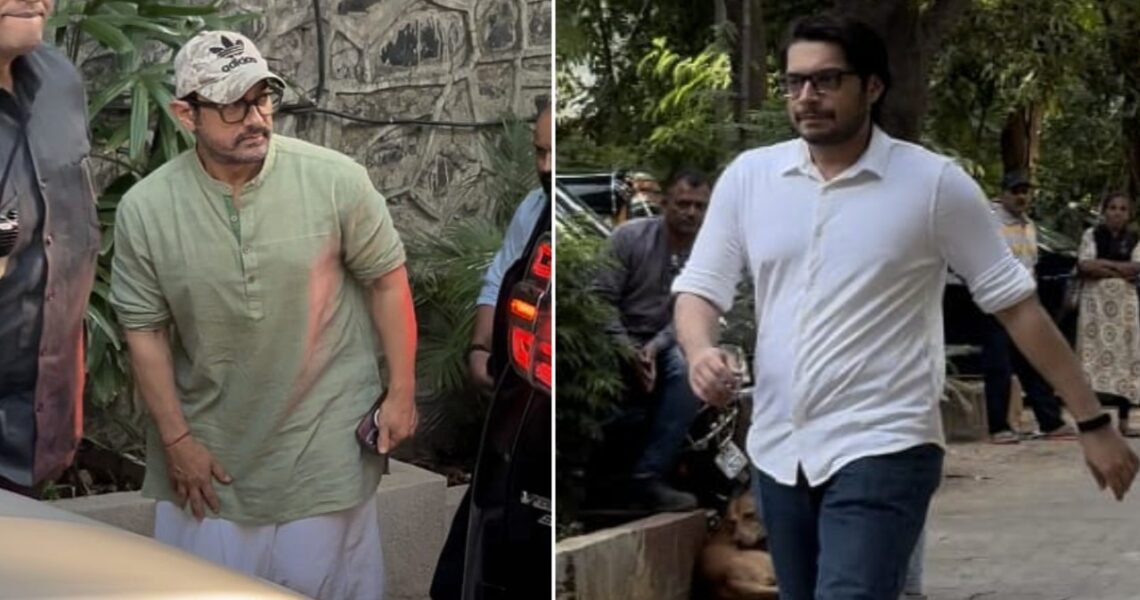 Aamir Khan, Kiran Rao, Imran Khan, Junaid, Ira, and more arrive at Reena Dutta’s father’s prayer meet to pay their last respects