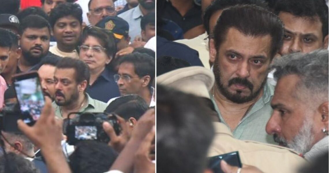 Baba Siddiqui Shot Dead: Salman Khan’s bodyguard Shera guards him through crowd as he returns after paying last respects