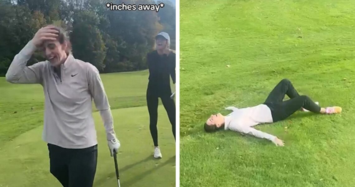 Caitlin Clark Freaks Out After Missing Hole-In-One By Inches