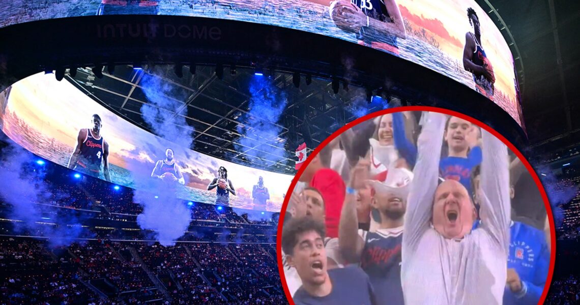 Clippers Host Inaugural Regular Season Game At intuit Dome, Owner Ballmer Goes Crazy