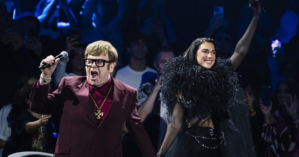 Elton John Duets ‘Cold Heart’ With Dua Lipa in London