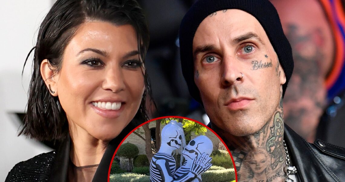 Kourtney Kardashian & Travis Barker’s Scandalous Halloween Decor Causes Stir