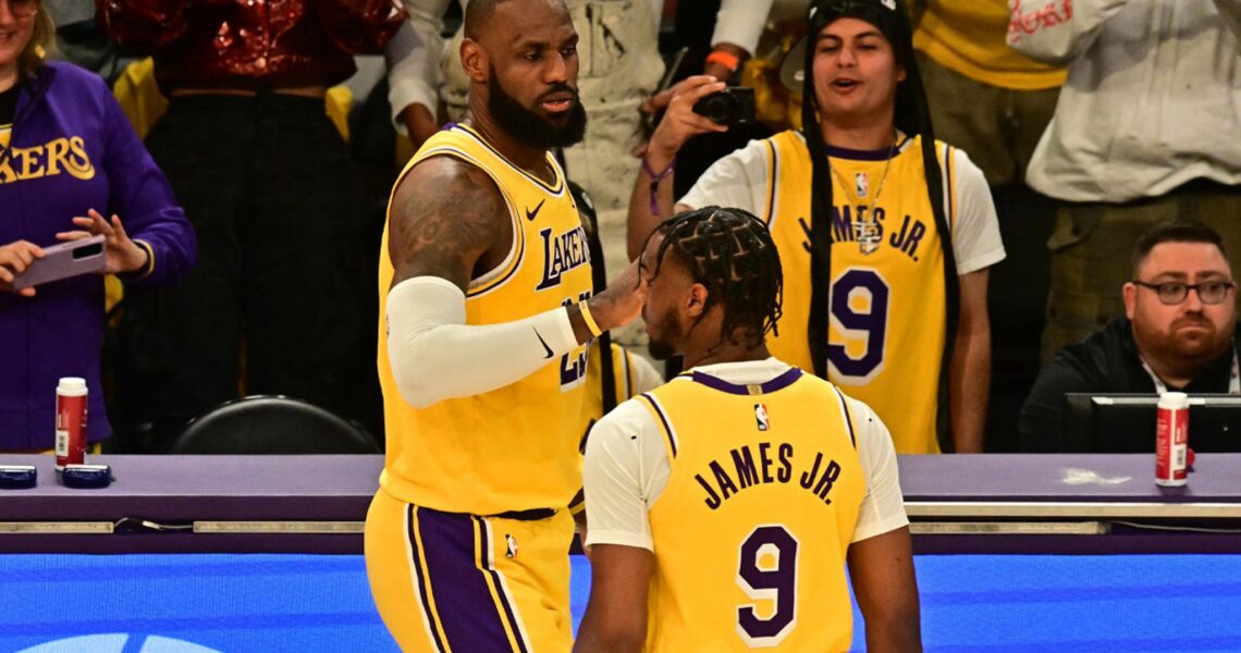 LeBron & Bronny James Make History, First Father-Son Duo To Share NBA Court