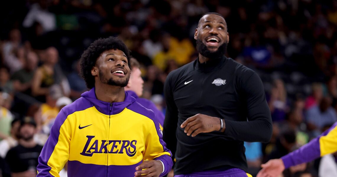 LeBron James, Bronny Play Together For First Time In Lakers’ Preseason Game