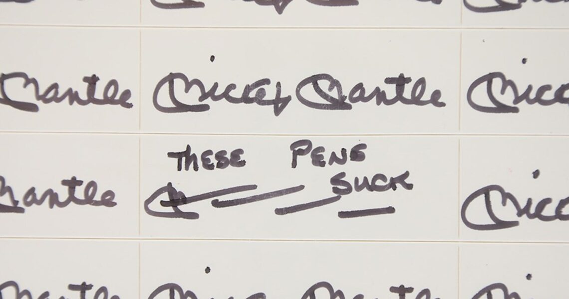 Mickey Mantle One-Of-A-Kind Autograph Hits Auction Block, ‘These Pens Suck’