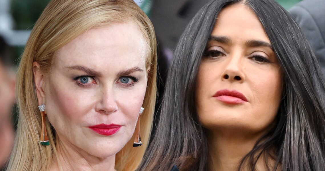 Nicole Kidman and Salma Hayek Exchange Words on Video at Balenciaga Show