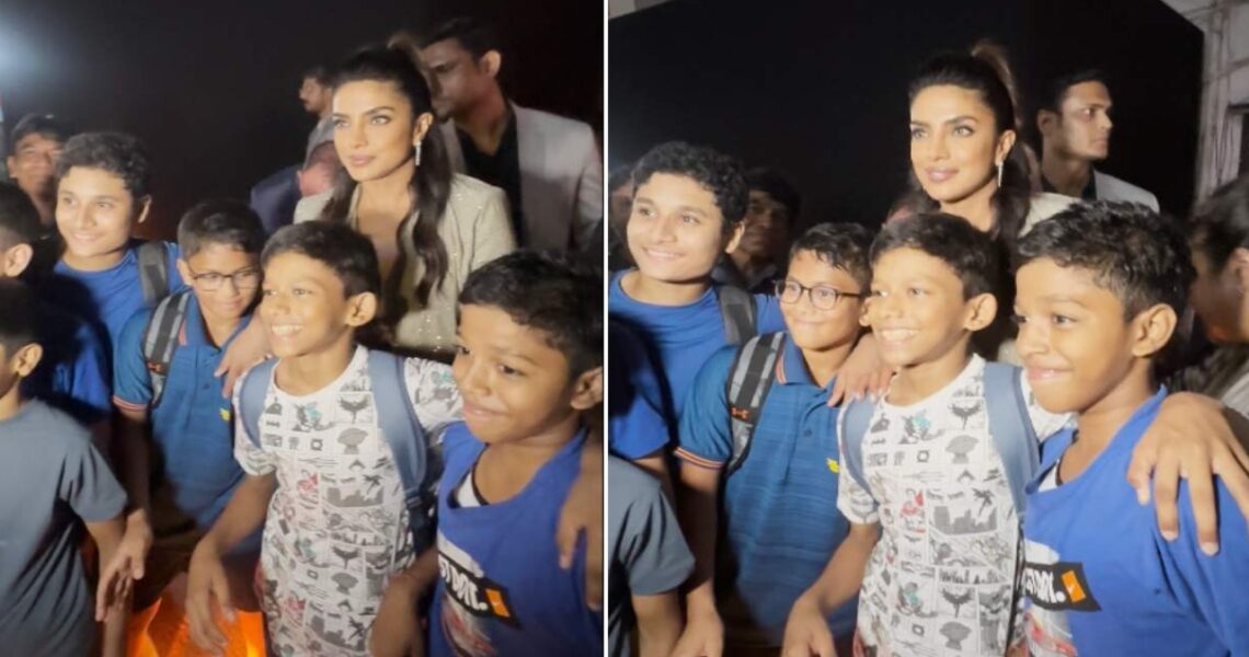 Priyanka Chopra poses with cute kids as paps scream ‘Desi Girl’ and it’s truly heartwarming; WATCH