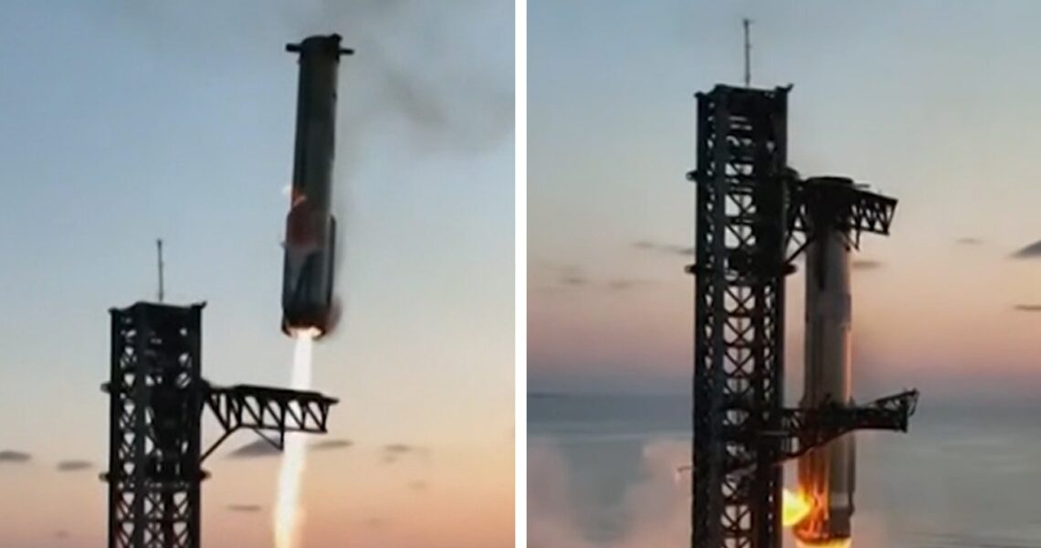 SpaceX Starship Launch, Amazing Video of Megarocket Booster Return to Pad