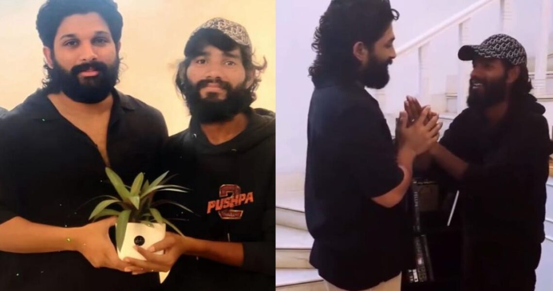 WATCH: Allu Arjun’s fan cycles 1600 Km from Uttar Pradesh to meet him; breaks down in tears on seeing Pushpa actor