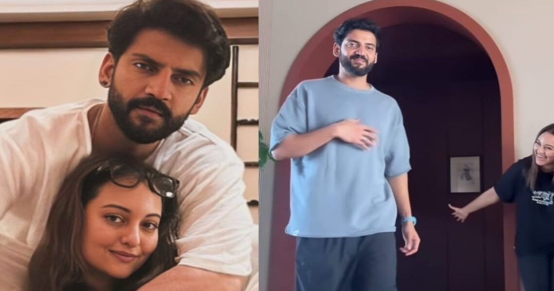 WATCH: Sonakshi Sinha pulls hilarious prank on husband, Zaheer Iqbal in new video; his reaction is priceless